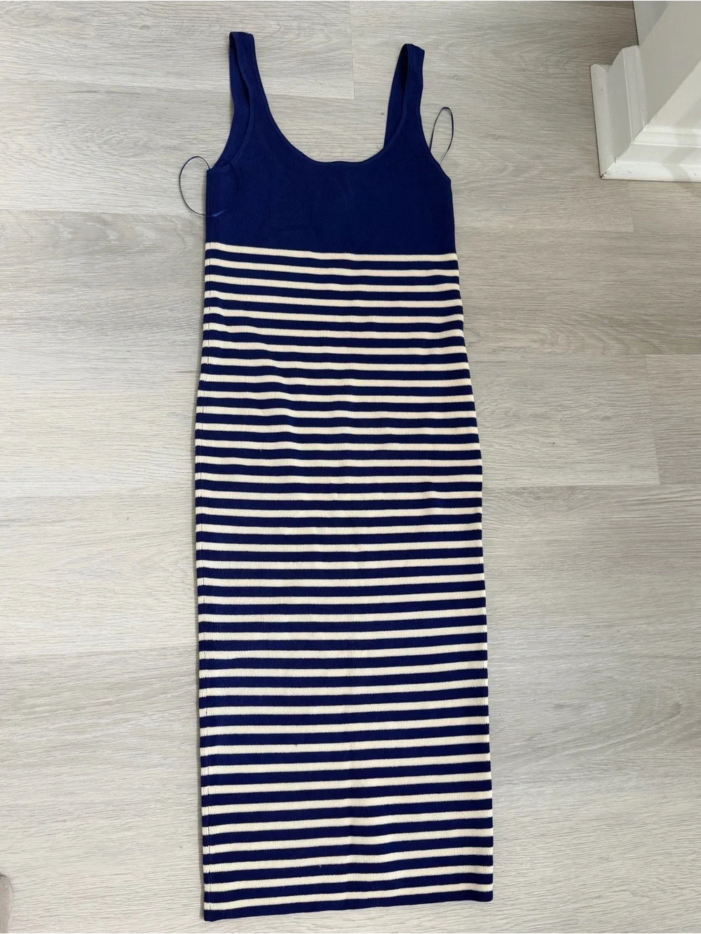 J. Crew Navy & White Striped Pencil Knit Skirt